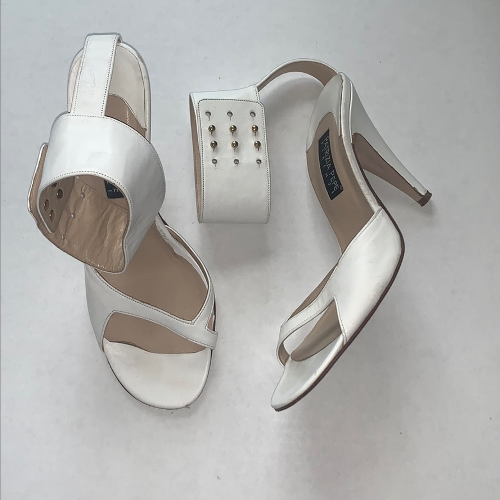 Patrizia Pepe White Leather Gladiator Sandals